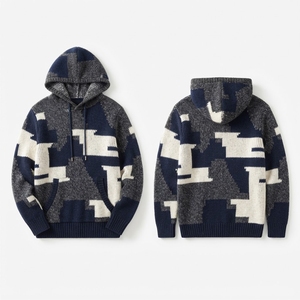 Sudadera con Capucha de Felpa Francesa 100% Algodón, Tejida, Personalizada de Fábrica, Unisex, Corte Regular, Hombros Caídos, con Bolsillo, para Invierno - Product Image 1