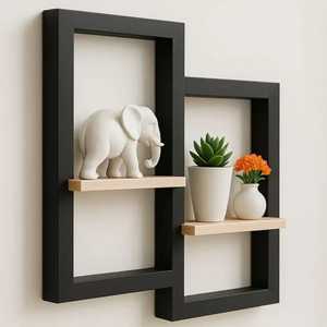 Minimalist Semicircle Floating Shelves Set of 3 Natural Wood Wall Mounted Half Round Display Shelf Storage Rack for <b>Succulents</b> - Product Image 3