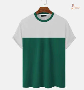 T-shirt Homme Grande Taille Nouvelle Collection Été Coupe Slim 100% Coton Blanc Uni Décontracté Col Rond Manches Courtes Séchage Rapide Respirant Durable - Product Image 1