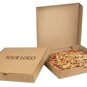Caja de Pizza Personalizable de Papel Kraft, Forma Rectangular, Reciclable, Impresión Offset, Embalaje para Alimentos con Ranuras, Acepta Logotipo Personalizado - Product Image 3