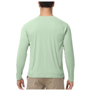 Men's <b>compression</b> <b>shirt</b> gym Quick dry rash guard Solid gray fitness <b>shirt</b> Polyester long sleeve rashguard - Product Image 2