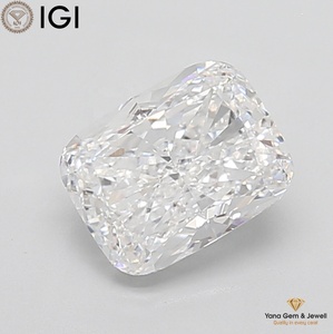 Diamant CVD de laboratoire en forme de coussin avec certificat IGI, couleur D, clarté VVS1, 3,00 carats, pour centre de bague de fiançailles - Product Image 1