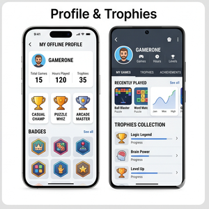 Aplicación RoyalCraft Offline Game Hub – Juega sin conexión a Internet, juegos de arcade, rompecabezas y juegos casuales para IOS/Android/Linux/Mac - Product Image 4
