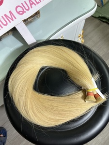 Usine De Luxe Qualité Blanc Platine 100% Cuticule Alignée Vierge Vietnamien En Vrac Blonde Humain Remy Extension De Cheveux Salon - Product Image 5