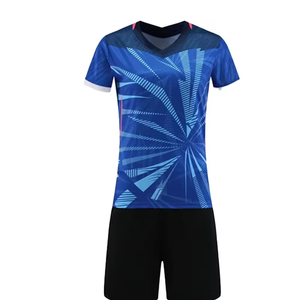 Tenue de volley-ball légère en mesh personnalisable avec logo d'équipe, maillot et short, vêtements de sport respirants pour clubs - Product Image 2