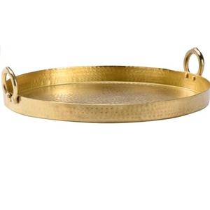 Bandeja de Servicio Metálica Hecha a Mano y Personalizable para Decoración de Mesa en Cocina, Catering, Desayuno, Restaurante, Cafetería y Hogar - Product Image 4