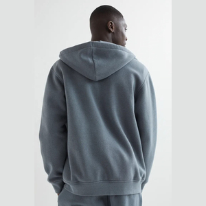 เสื้อฮู้ดซิปผู้ชายไซส์สั่งทำพิเศษ ผ้าฝ้ายกันลม พิมพ์ลายตัวอักษรแบบนูน สปอร์ตแวร์ทรงหลวม สไตล์ฮิปฮอป - Product Image 2