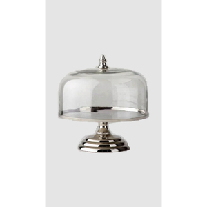 Supports à gâteaux en métal les plus vendus avec couvercle en verre, présentoir à desserts rond de haute qualité, accessoires pour gâteaux d'anniversaire à domicile - Product Image 1