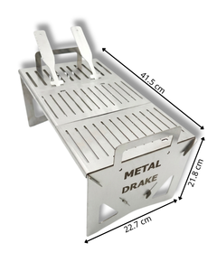 Parrilla de Carbón Compacta Plegable de Acero Inoxidable para Acampar, Hacer Senderismo, Picnic y Cocinar al Aire Libre - Product Image 2