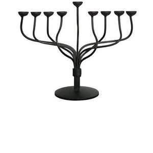 Ménorah en argent brillant style arbre pour la maison, les villas, éclairage de table, utilisation décorative, porte-bougie Hanouka. - Product Image 4