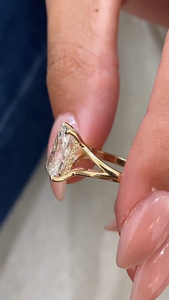 3Ct Radiant Hidden Halo Lab Grown Engagement Solitaire Diamond <b>Ring</b> For Women Split Shank <b>Ring</b> <b>14K</b> <b>Gold</b> <b>Ring</b> Annive - Product Image 2