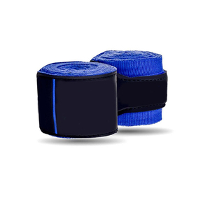 Vendas de boxeo de algodón morado con cierre de velcro para entrenamiento de artes marciales, diseño transpirable unisex - Product Image 3