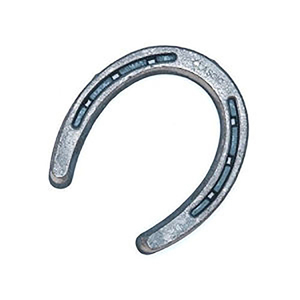 Fer à cheval en alliage d'aluminium forgé en U pour course hippique, avec 5 clous, taille n°8 - Product Image 2