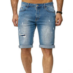 Latest Selling <b>Men</b> Shorts Pants Fit Casual Short Denim <b>Men</b> <b>Jeans</b> <b>Men</b> Washed Denim Shorts Summer Slim Fit Trendy Denim Shorts - Product Image 2