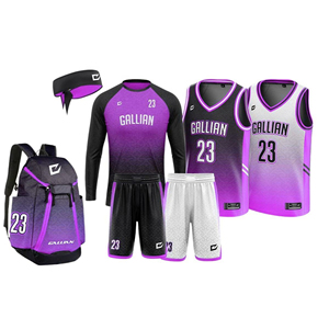 Ensemble complet de vêtements de basketball personnalisés pour la maison et l'extérieur, avec sublimation intégrale, comprenant maillot de tir, sweat à capuche et manches, uniforme de basketball - Product Image 3