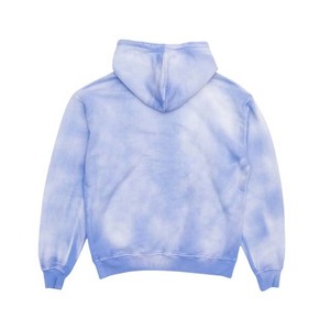Sudadera con capucha azul tie-dye para hombre, informal, con bolsillo canguro y cordón ajustable - Product Image 2
