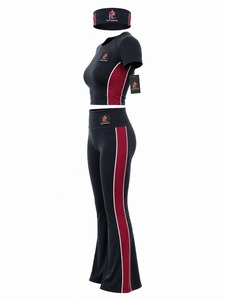 Women 3 piece sports set with top leggings and <b>headband</b> made for breathable comfort easy movement <b>yoga</b> gym and jogging - Product Image 6
