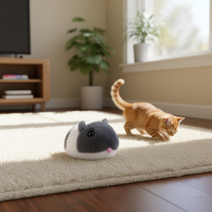Juguete de Peluche para Gatos con Forma de Hámster Yommy de 8 cm, Juguete Interactivo para Mascotas - Product Image 3