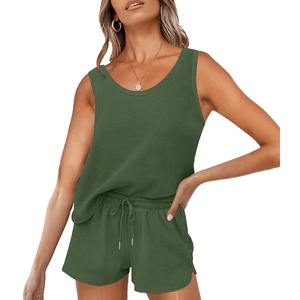 Wholesale Casual <b>Designer</b> Summer Women's Polyester O-Neck <b>T</b>-<b>shirt</b> <b>and</b> <b>Shorts</b> <b>Sets</b> Two Piece Breathable - Product Image 4