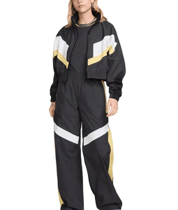 Women's <b>White</b> Black Solid Casual Hooded Short Sports Wear <b>Set</b> Long Sleeve Regular Fit Full Waterproof Breathable Quick Dry 100% - Product Image 3