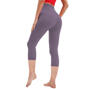 Leggings Deportivos para Mujer, Antibacterianos, Hasta el Tobillo, Cintura Alta, Sin Costuras, de Tela de Velour de Spandex/Nylon, Decorados con Diseño de Viento, para Gimnasio y Fitness - Product Image 3