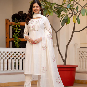 Trendy Designer Pure Viscose Magno <b>Silk</b> <b>Fabric</b> Traditional Salwar Kameez Women Casual Ethnic Graduation Wear All Seasons - Product Image 1