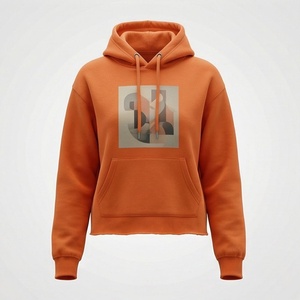 Sudadera con Capucha Casual de Algodón para Mujer, Personalizada, de Manga Larga, para Otoño, con Bordado 3D, Ropa Deportiva Corta - Product Image 1