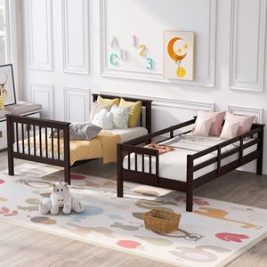 Letto a castello doppio Espresso con contenitore e sponda di protezione per cameretta bambini/dormitorio (Vecchio SKU LP000109AAP) - Product Image 3