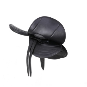 Sillín de Salto Inglés de Cuero Genuino con Media Montura de Aluminio Fundido a Presión, Solapa de 15 Pulgadas, para Exhibición y Entrenamiento, Duradero y de Primera Calidad - Product Image 3