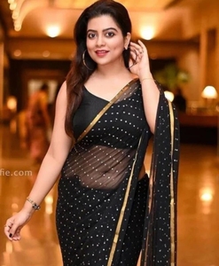 KV Printed Daily & Party Wear Rayon Chiffon <b>Saree</b>-Stylish Wrinkle-Free Reversible Autumn Wedding Dress - Product Image 2