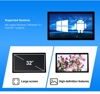 Tablette PC tactile à double système murale SDL de 32 pouces, compatible avec le système KDS POS, processeur MTK