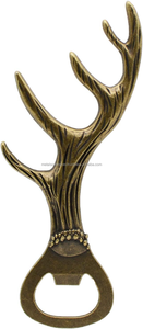 Abridor de botellas de vino con mango de cuerno de Reno de latón de diseño moderno y al por mayor para Bar de lujo, mesa de fiesta, accesorios de uso, abridor - Product Image 2