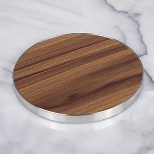 Factory Wholesale Custom Minimalist Eco-Friendly Acacia Wood Tabletop <b>Protection</b> Mat Cup Holder Insulated Coasters - Product Image 1
