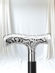 Bâtons de marche rustiques modernes en bois naturel écologique avec poignée en laiton poli, idéaux pour les cadeaux - Product Image 5