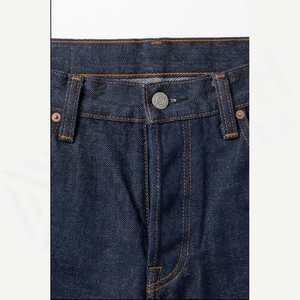 Straight-Leg Dark Wash <b>Denim</b> Jeans Men High Waist Regular Fit Cotton Casual Autumn Style Pants - Product Image 4
