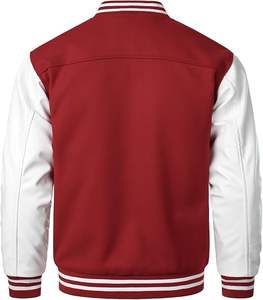 Veste universitaire en toile premium pour homme avec logo frontal, style sportif Letterman, pour un look streetwear et décontracté, à capuche - Product Image 2