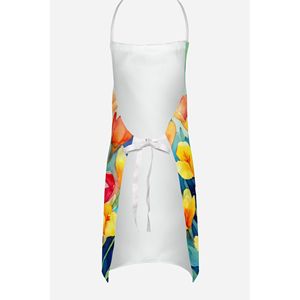 Tablier multicolore grand unisexe adulte pour femmes et hommes Freesias en aquarelle pour cuisine, pâtisserie, jardinage style serveur - Product Image 4