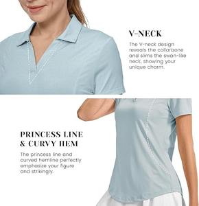 Polos Personalizados para Mujer, Manga Corta, Algodón Piqué, Casuales, Deportivos, para Golf, Tenis, Running, Entrenamiento, Corte Ajustado, Cómodos - Product Image 3