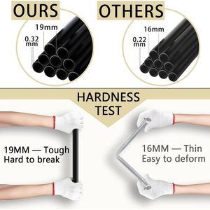 Armario Portátil Negro Resistente y Robusto, Tubo de Acero de 19 mm de Diámetro, 3 Barras para Colgar Ropa en el Dormitorio - Product Image 5