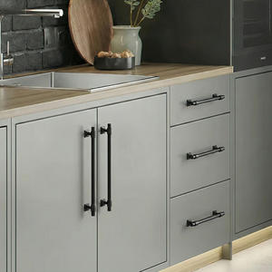 Tirador de Gabinete Moderno de Latón Negro Mate, Base Cuadrada, Resistente, para Muebles de Cocina, Baño y Comedor - Product Image 5