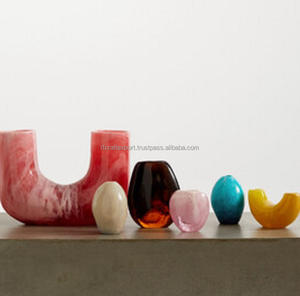 Maceta de resina verde moderna, decoración del hogar, mesa sencilla, escritorio, sala de estar, jarrón redondo decorativo para adorno de boda - Product Image 6