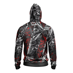 Nouvel arrivage : Sweat à capuche moto personnalisé à grand imprimé en polyester/coton, 380 GSM, coupe oversize, séchage rapide, unisexe, épais, avec 2 protections - Product Image 6