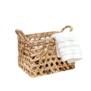Storage <b>Basket</b> <b>Rectangular</b> Shelf <b>Basket</b> TANGAN Woven by Hand from Water Hyacinth (2 sizes) - Product Image 2
