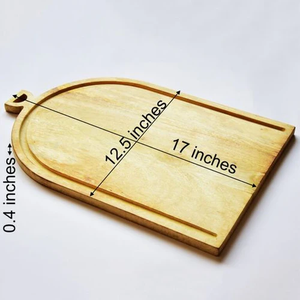 Planche à découper en bois écologique, grande planche de cuisine pour la préparation des aliments, le découpage et le service - Product Image 3