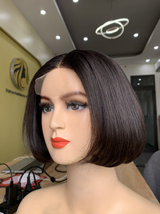 Cabello Vietnamita Virgen para Pelucas Bob, Cierre de Cabello de 10 Pulgadas, Color Natural, Precio al por Mayor - Product Image 4