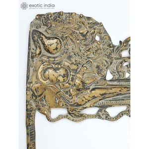 31\" <b>Large</b> Kirtimukha Prabhavali Wall Hanging in Brass Elegant Decorative Piece for Home or Office - Product Image 2
