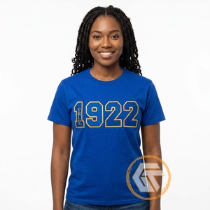 T-shirt de sororité pour femmes GREEK TREASURES Sigma Gamma Rho, 100% coton jersey, respirant et séchage rapide pour l'été - Product Image 1