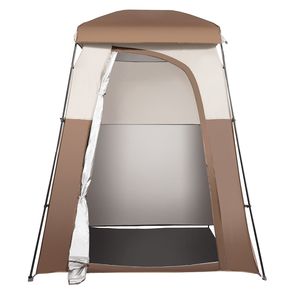 Carpa de Camping Portátil para Exteriores de 66'' x 66'' x 87'' con 1 Habitación, Gran Tamaño, Privacidad, con Bolsillos Superiores Desmontables y Tienda de Ducha Colgante - Product Image 1