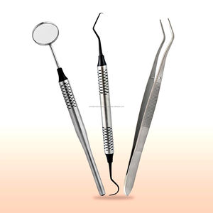 Kit Básico Manual para Estudiantes de Odontología, Juego de 3 Piezas: Espejo, Explorador y Pinza, de Acero Inoxidable, ELEGE CUALQUIER COLOR - Product Image 5