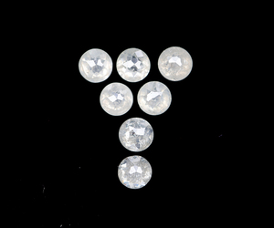 เพชรแท้ทรงโรสคัทสีนมนมธรรมชาติขายดี OM GEMS ขนาด 2.0-3.5 มม. เพชรทรงกลมโรสคัทสำหรับทำเครื่องประดับตามสั่ง - Product Image 3